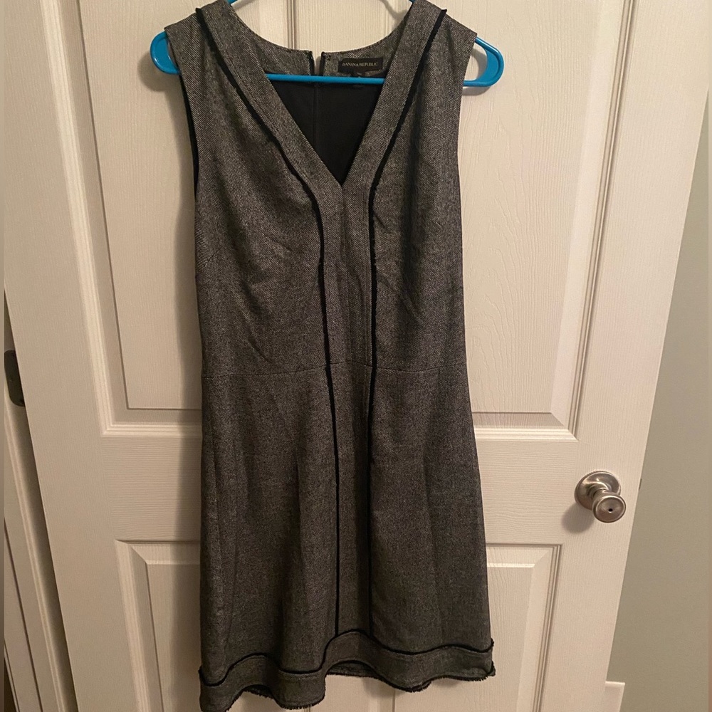 Banana Republic black tweed dress, size 8 Tall